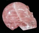 Polished Brazilian Rose Quartz Crystal Skull #50699-3